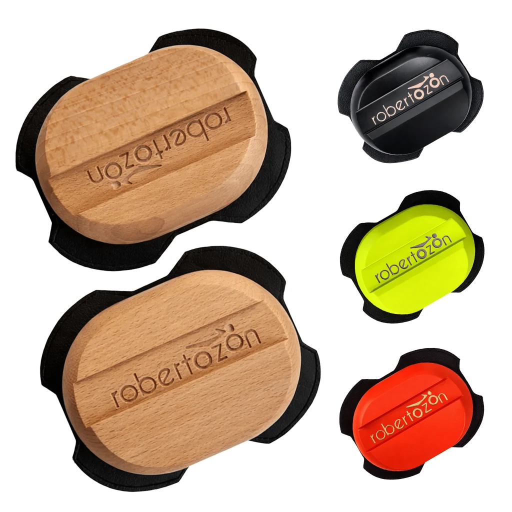 Drewniane slidery kolanowe z bliska