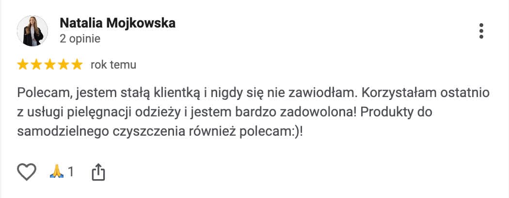 Opinia klienta o serwisie Robertozon w Google – 2