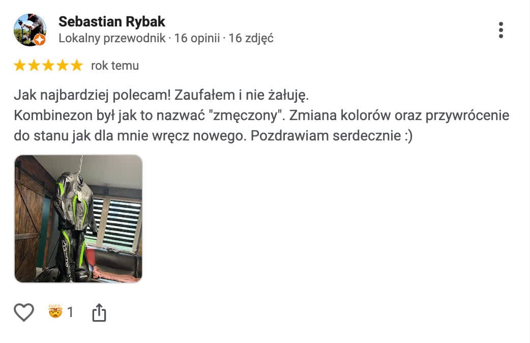 Opinia klienta o serwisie Robertozon w Google – 5