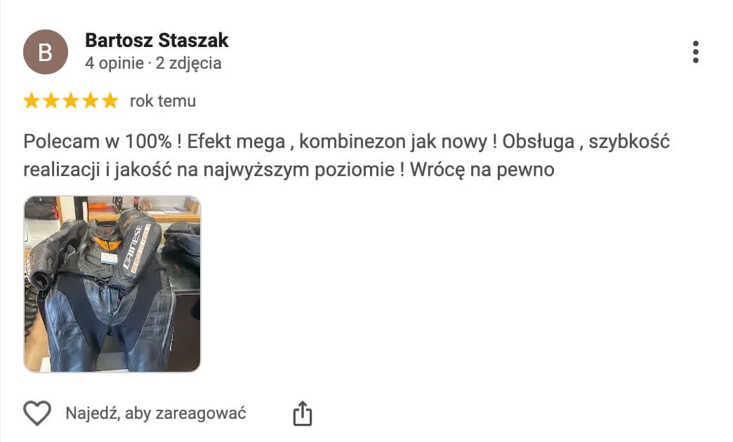 Opinia klienta o serwisie Robertozon w Google – 6