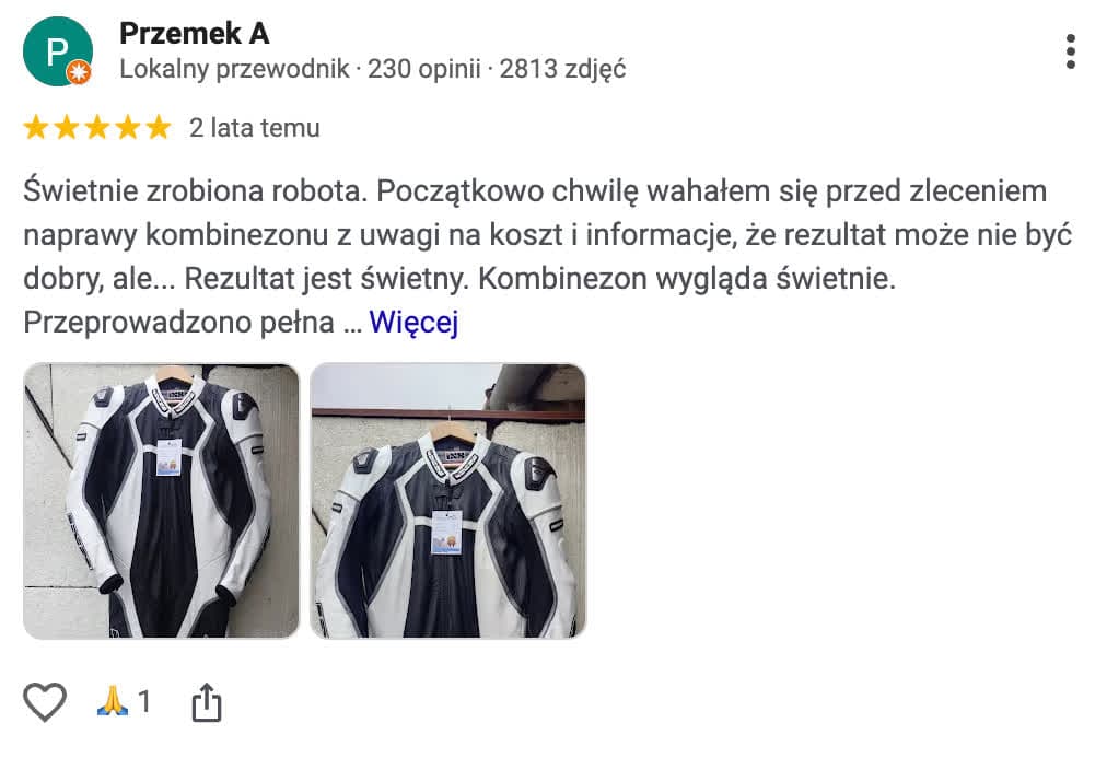 Opinia klienta o serwisie Robertozon w Google – 7