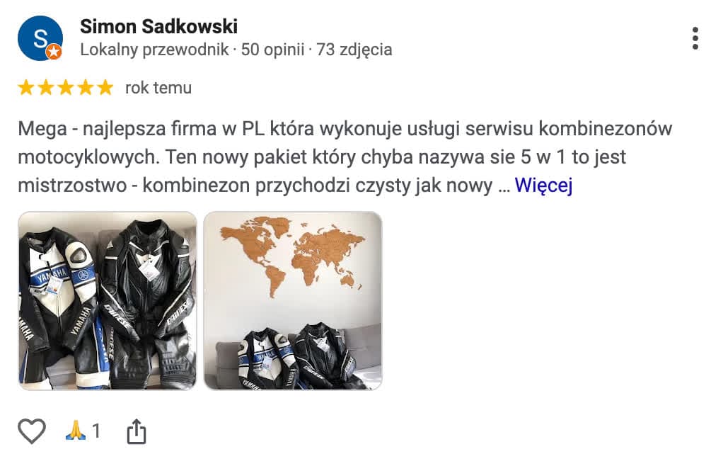 Opinia klienta o serwisie Robertozon w Google – 8