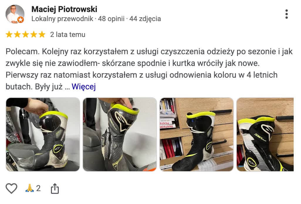 Opinia klienta o serwisie Robertozon w Google – 9