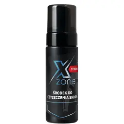 Xzone – środek do czyszczenia skóry  wersja strong motocyklowej, czarna butelka z atomizerem