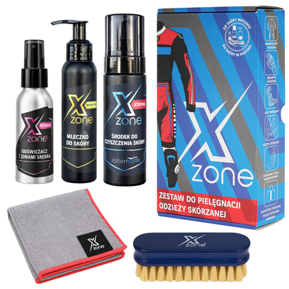 WOMAN + STRONG Xzone zestaw do pielęgnacji odzieży skórzanej dla motocyklistów