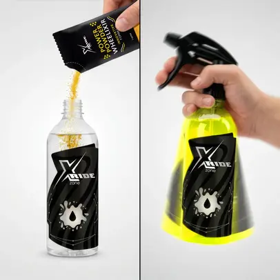 Przygotowanie koncentratu Wheelixir w butelce z atomizerem