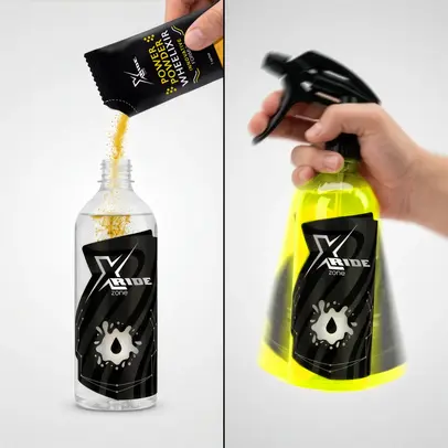 Przygotowanie koncentratu Wheelixir w butelce z atomizerem