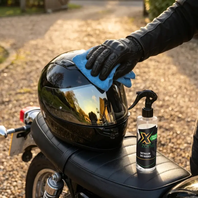 Detailing motocykla mikrofibrą